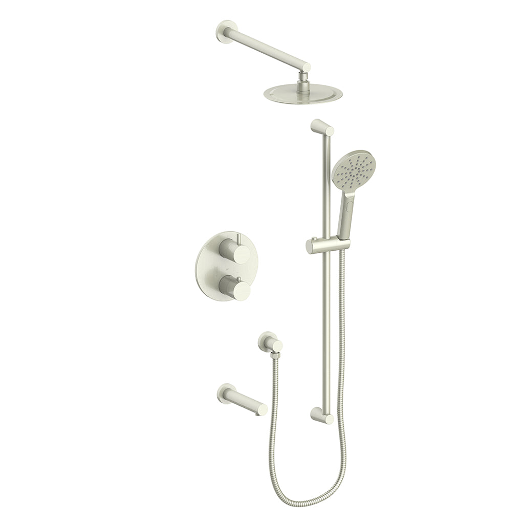 Vogt Worgl 3-Way TH Shower Kit - Brushed Nickel