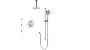 Vogt Worgl 3-Way TH Shower Kit with Body Jets and 6" Ceiling Arm - Chrome