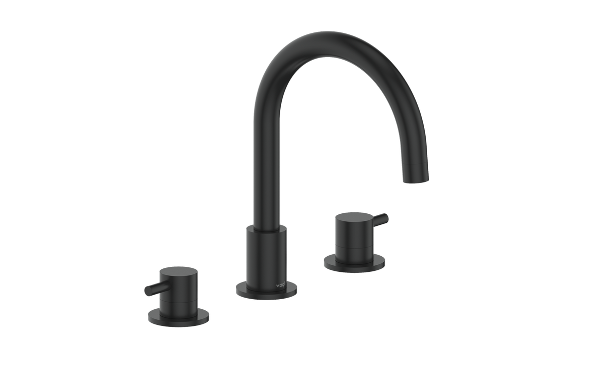 Vogt Worgl 8" C.C. Faucet with Pop-up - Matte Black