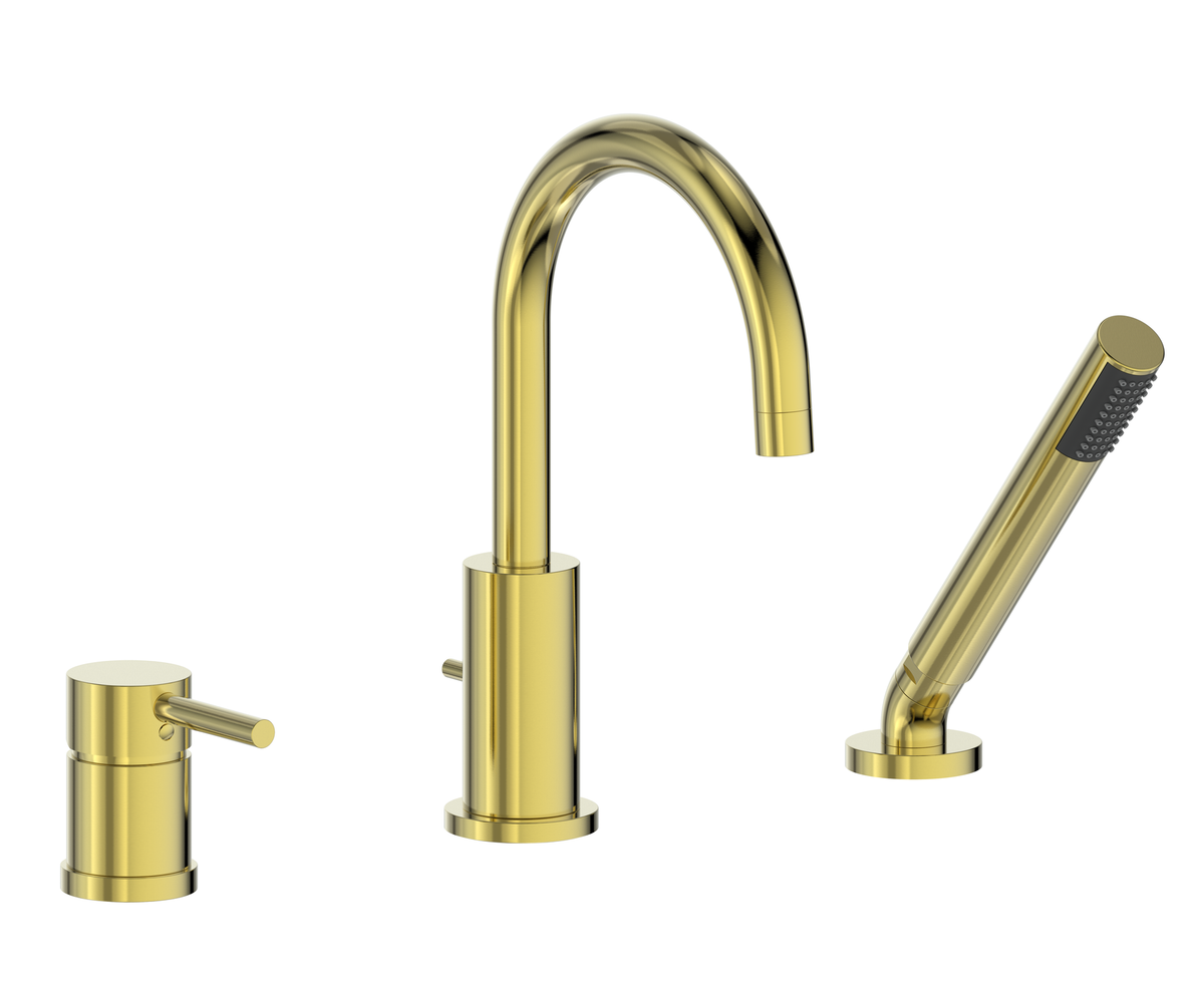 Vogt Worgl Deck Mount Tub Filler - Brushed Gold