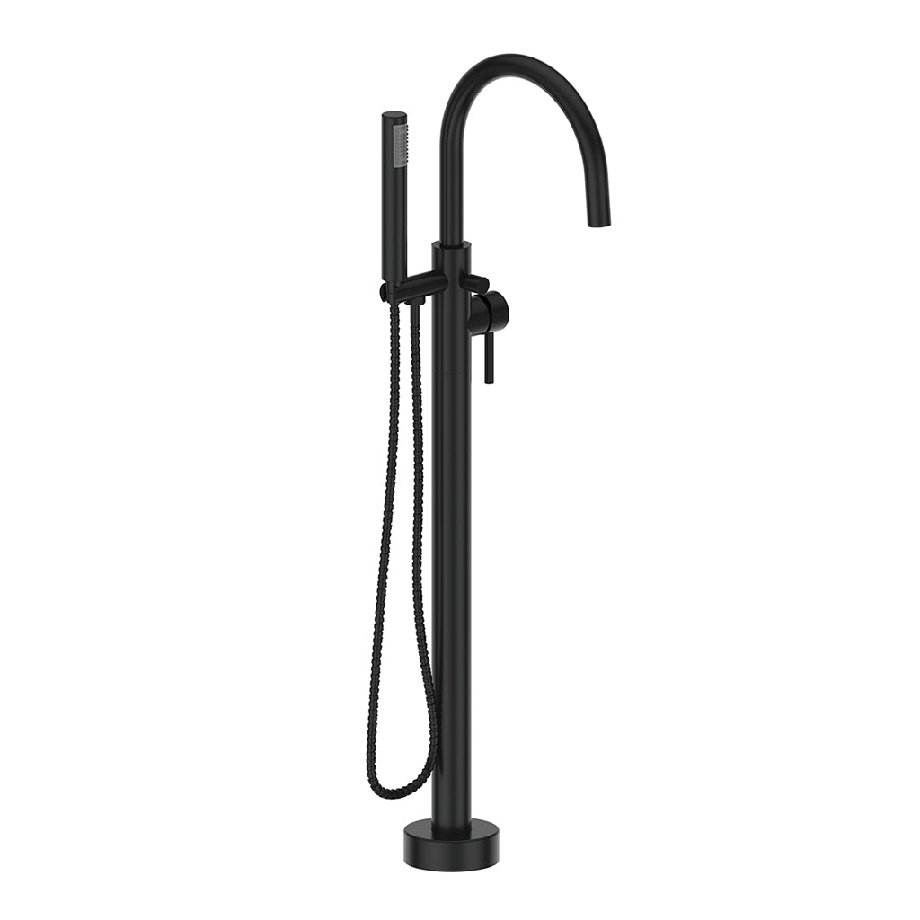 Vogt Worgl Floor Mount Tub Filler - Matte Black