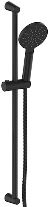 Vogt Worgl Sliding Shower Bar with Hand Shower - Matte Black