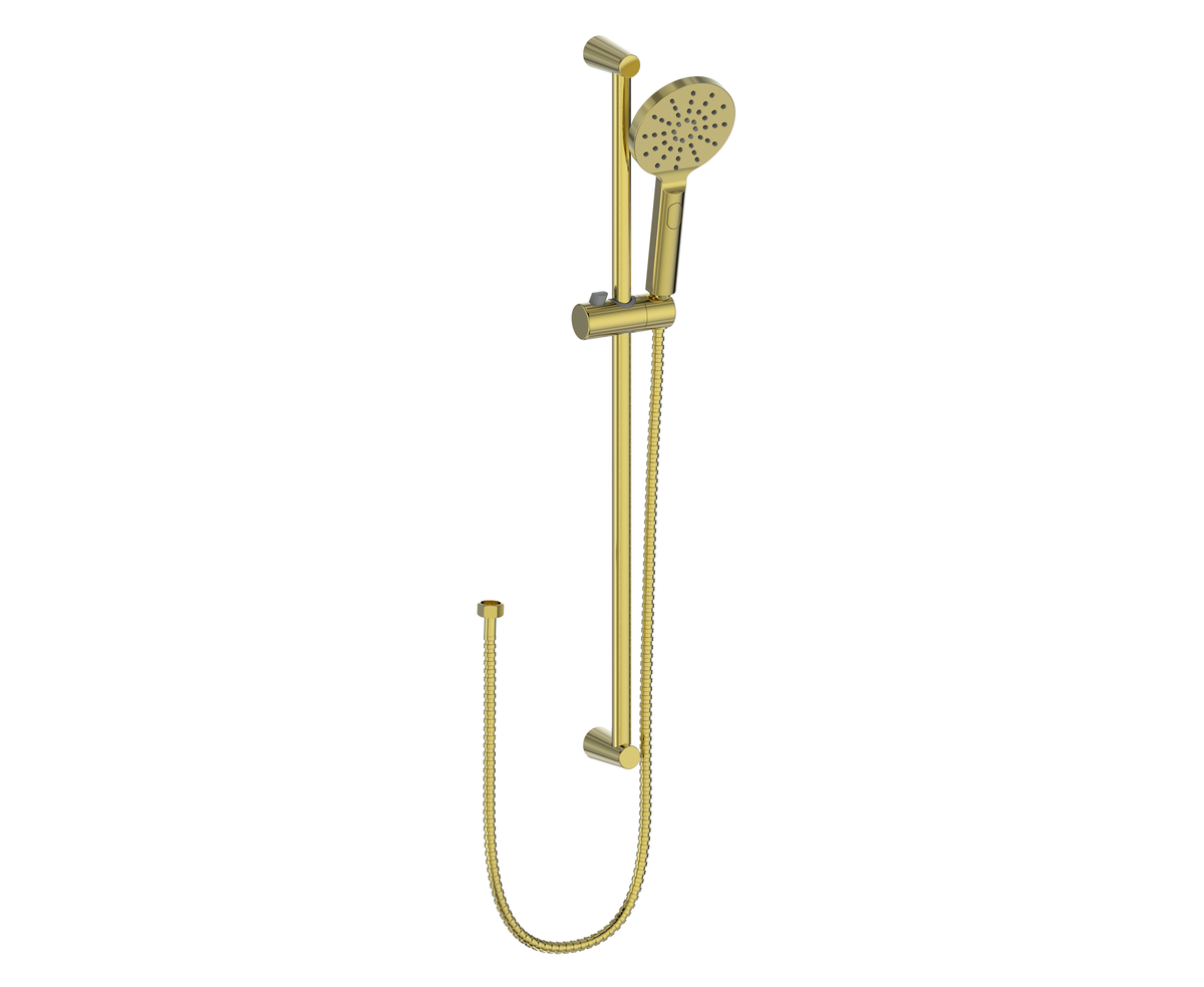 Vogt Worgl Sliding Shower Bar with Hand Shower - Brushed Gold