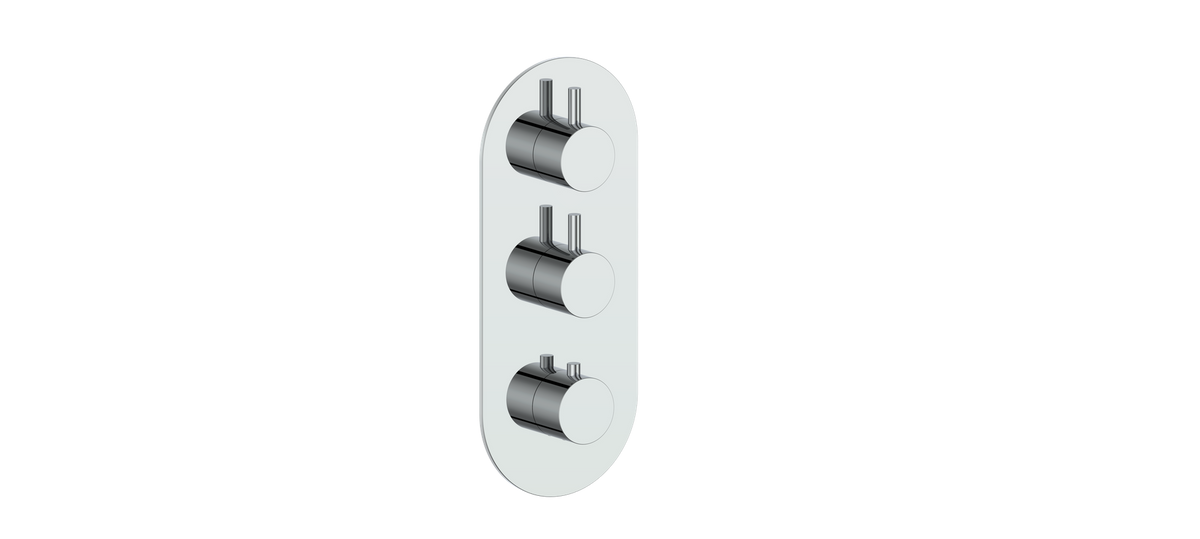 Vogt Worgl Trim for 3/4" High-Flow TH Valve with 2 Stops - Chrome
