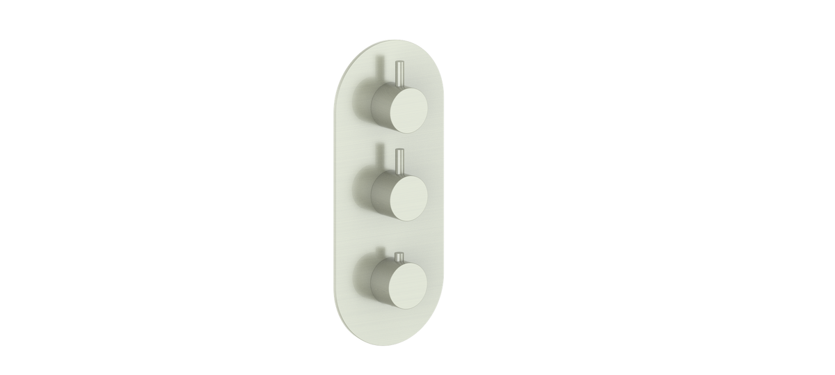 Vogt Worgl Trim for 3/4" High-Flow TH Valve with 2 Stops - Brushed Nickel