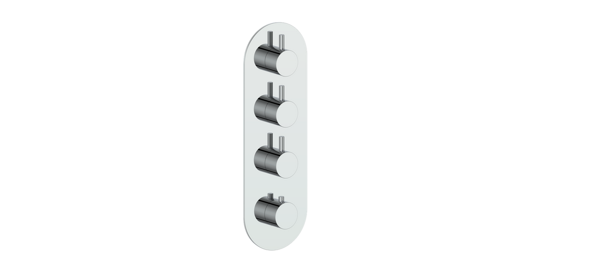 Vogt Worgl Trim for 3/4" High-Flow TH Valve with 3 Stops - Chrome