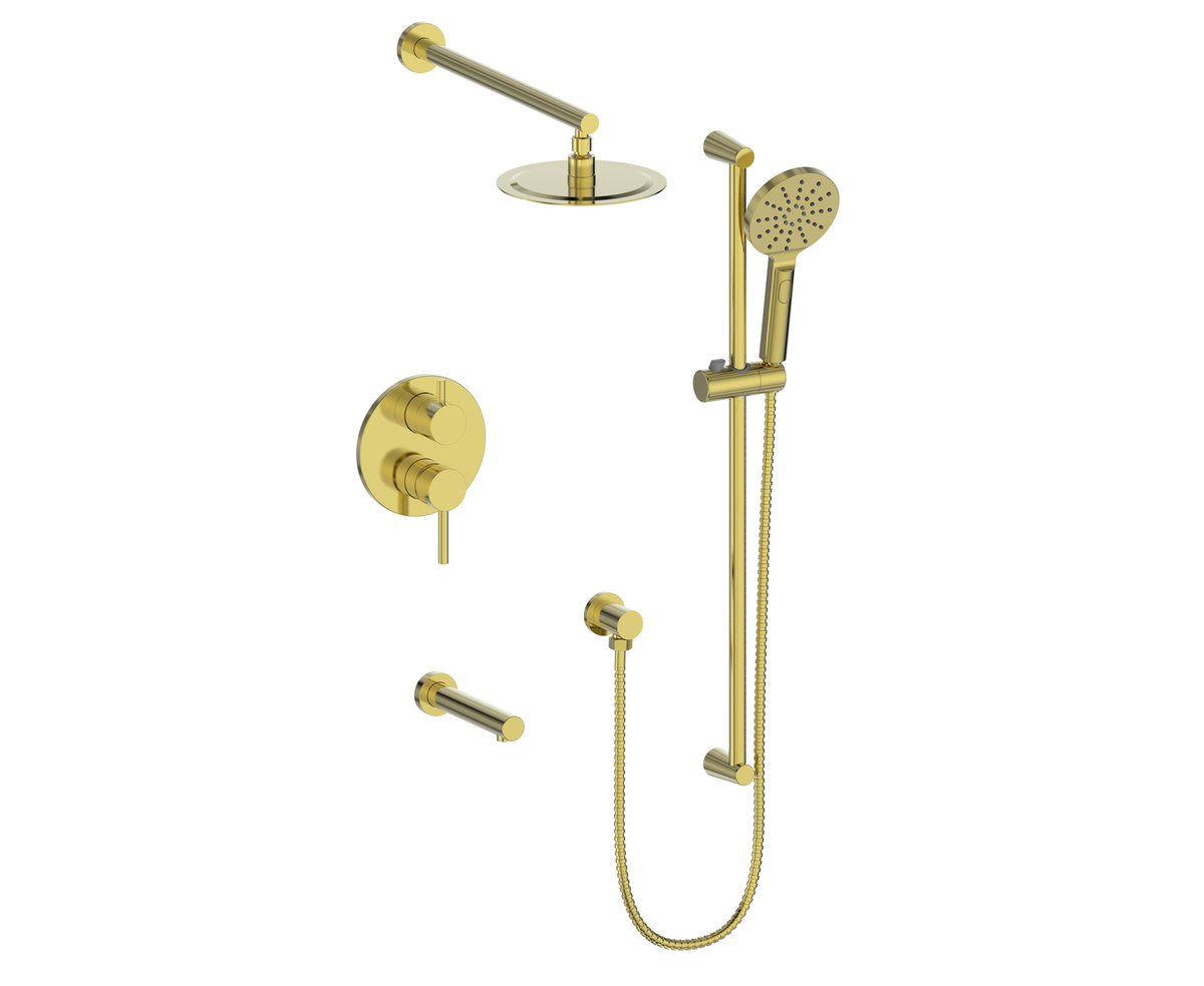 Vogt Worgl Trim for 3-Way PB Shower Kit - Brushed Gold