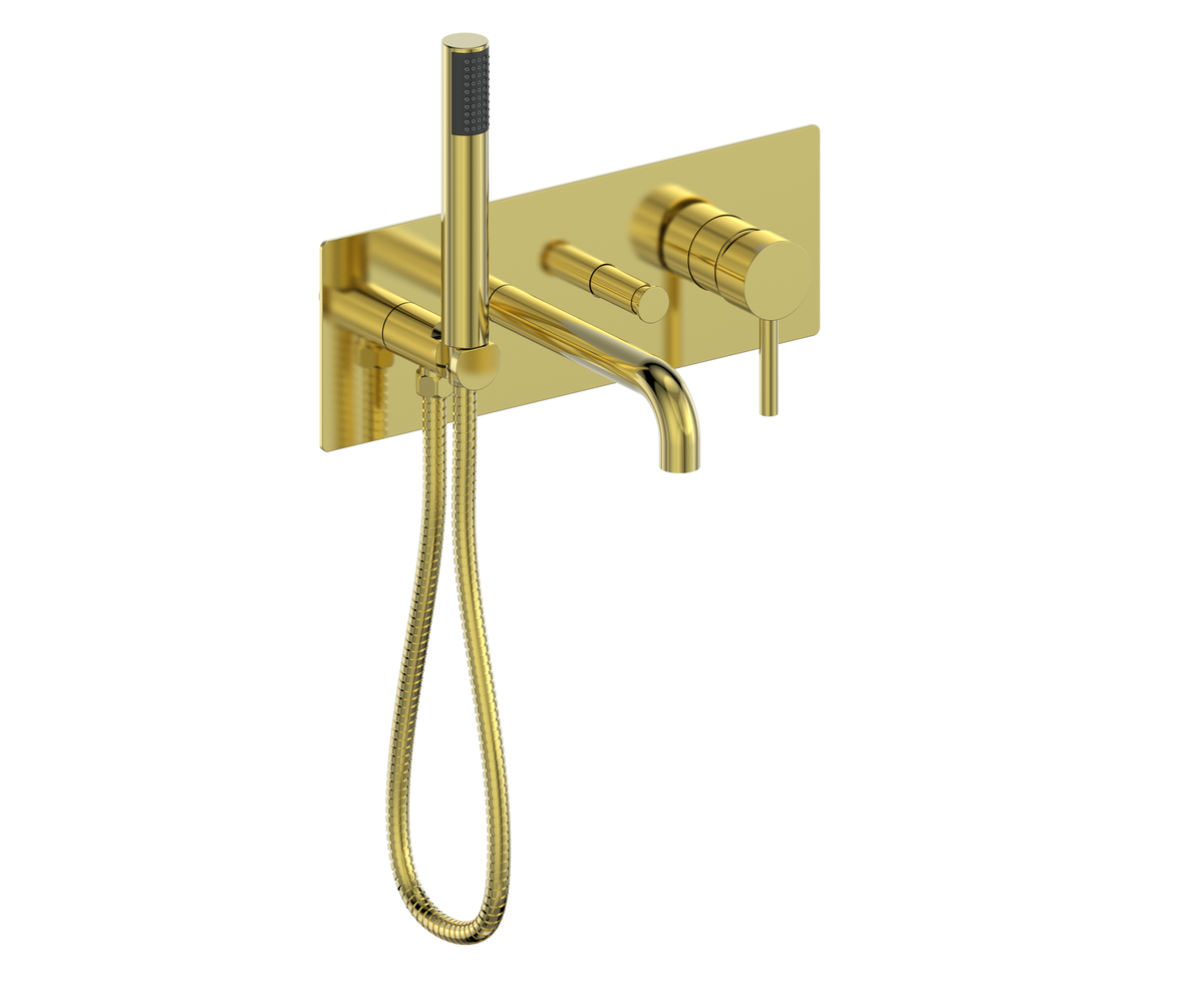 Vogt Worgl Trim for Wall Mount Tub Filler - Brushed Gold