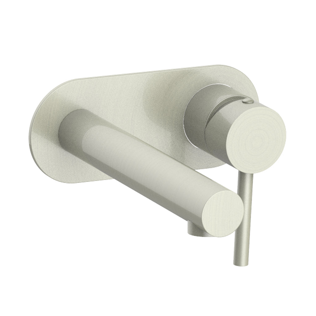 Vogt Worgl Wall Mount Lavatory Faucet with Single Plate - Brushed Nickel