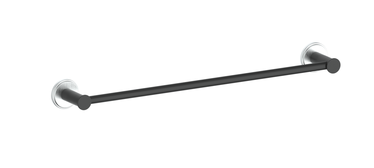 Vogt Zehn 18" Single Towel Bar - Stainless Steel/Matte Black