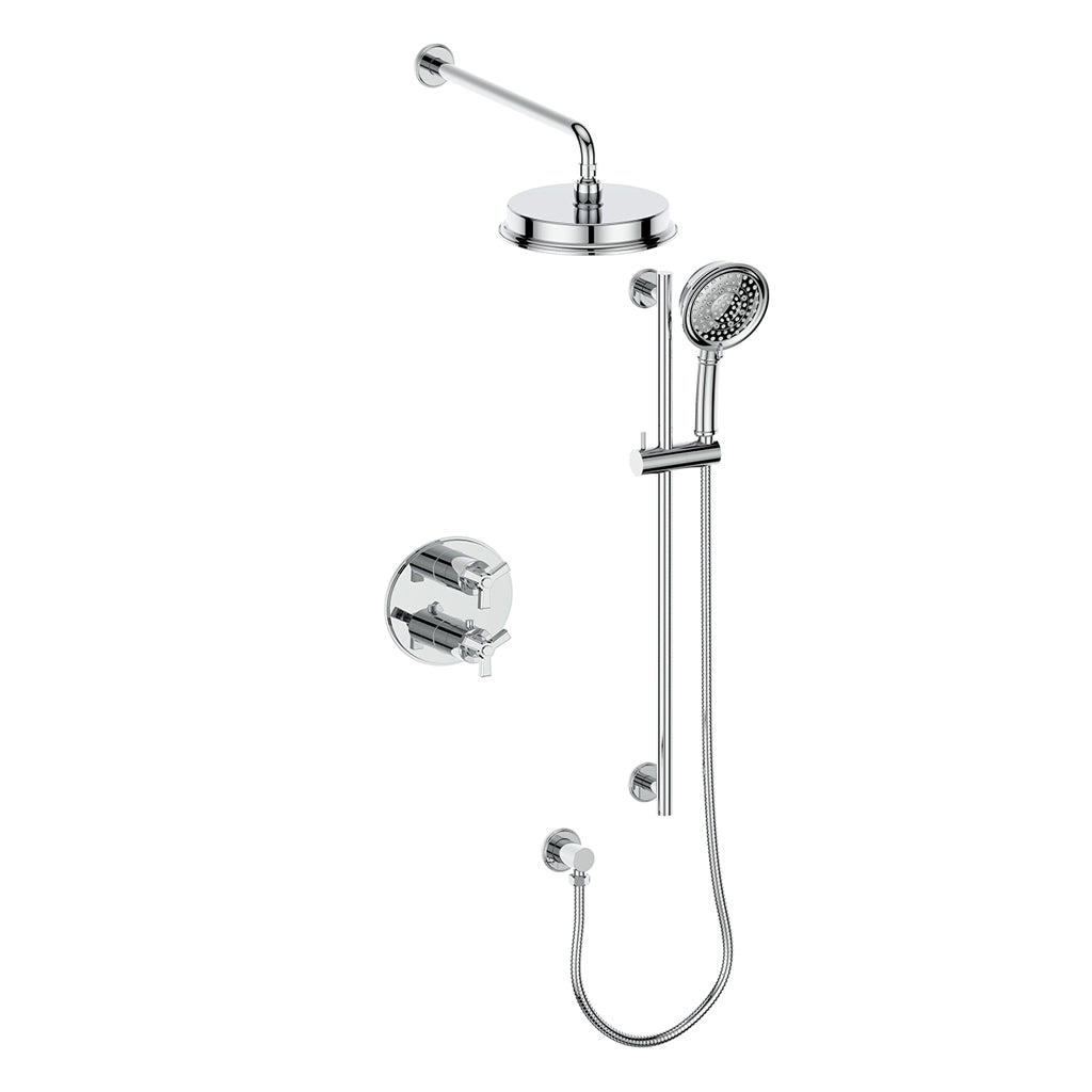 Vogt Zehn 2-Way TH Shower Kit - 3-Spoke Handle (Z3) / Chrome