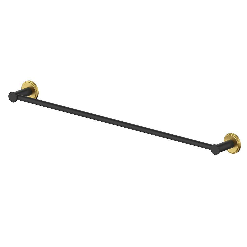 Vogt Zehn 24" Single Towel Bar - Brushed Gold/Matte Black