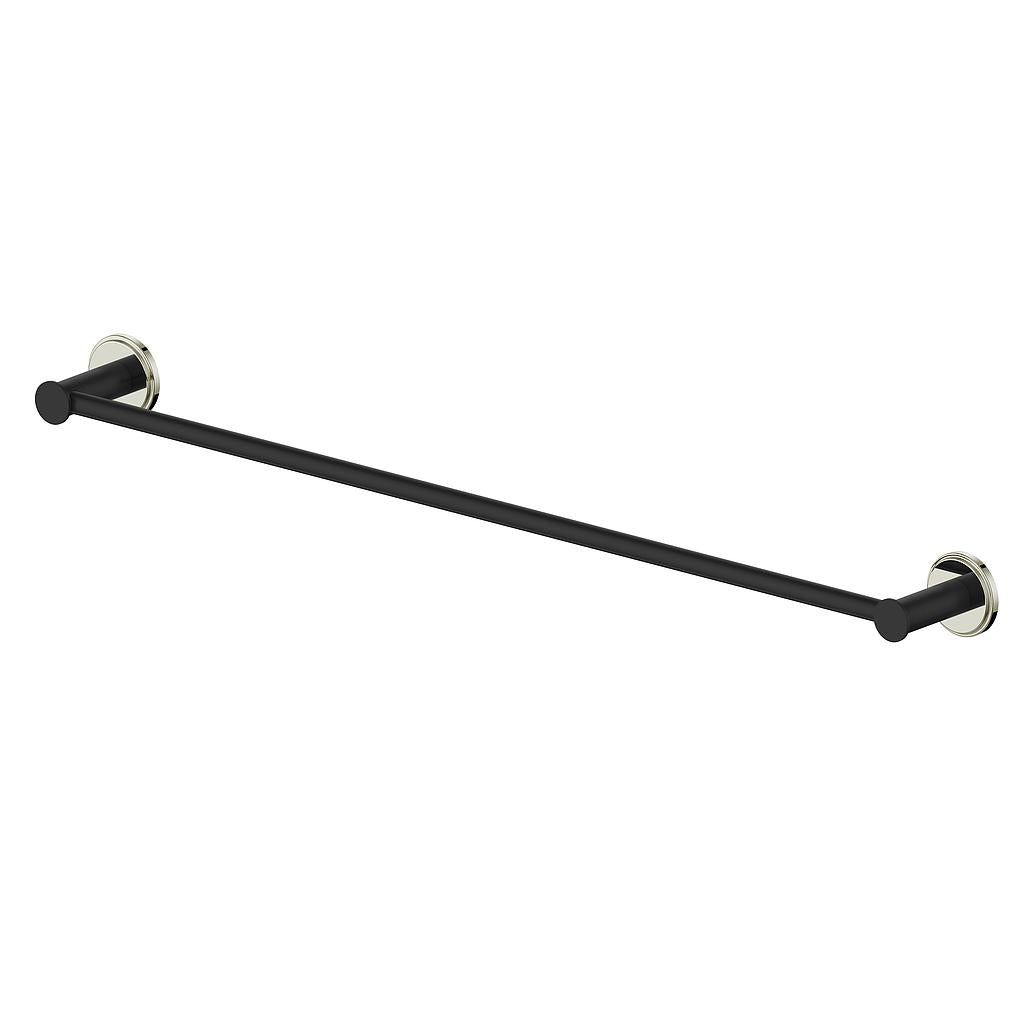 Vogt Zehn 24" Single Towel Bar - Polished Nickel/Matte Black