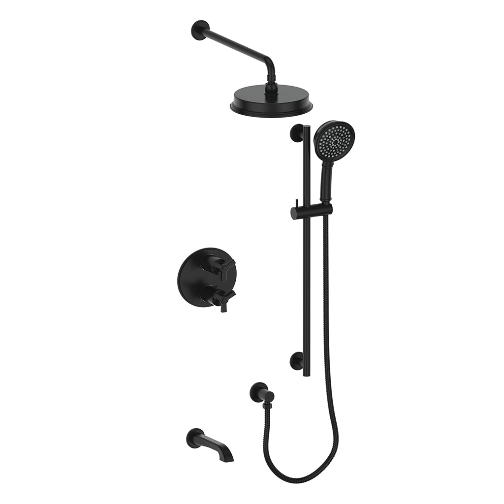 Vogt Zehn 3-Way TH Shower Kit - 3-Spoke Handle (Z3) / Matte Black