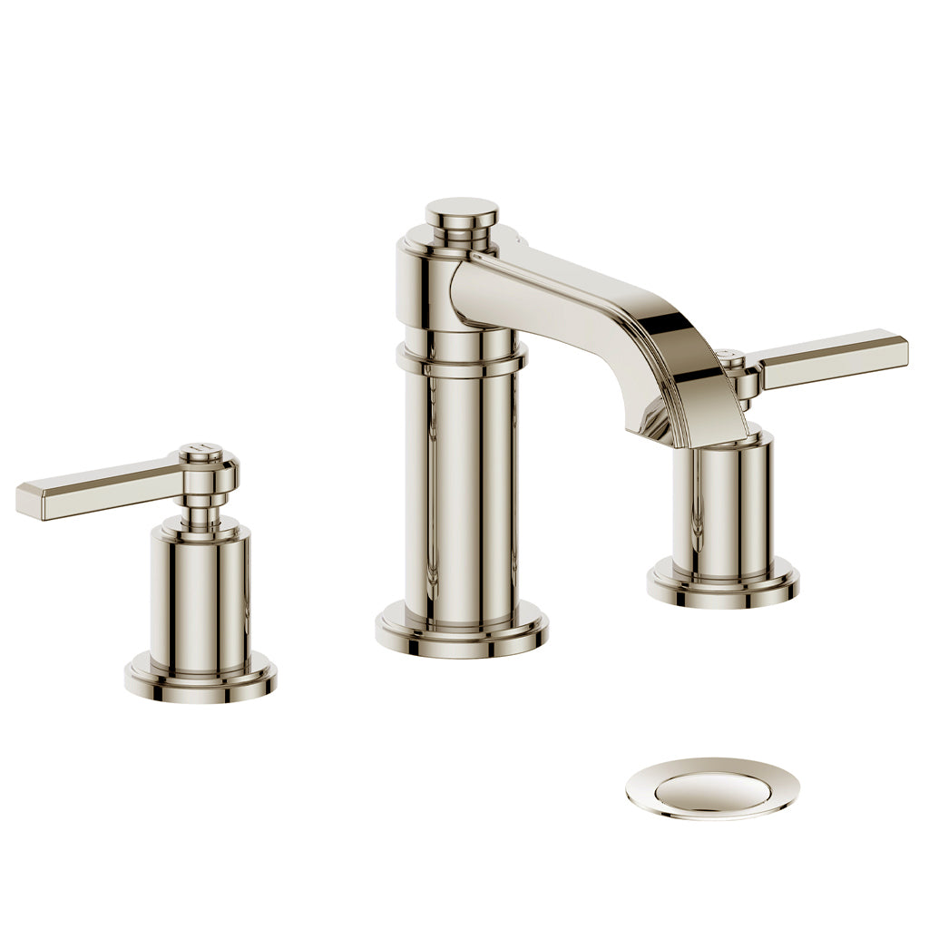 Vogt Zehn 8" C.C. Lavatory Faucet with Pop-up Drain - Lever Handle (Z1) / Polished Nickel