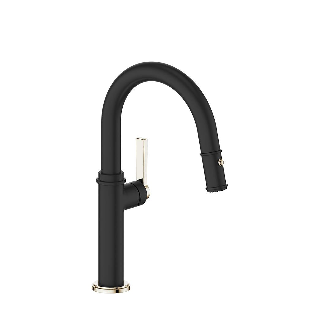 Vogt Zehn Bar Faucet - Polished Nickel/Matte Black