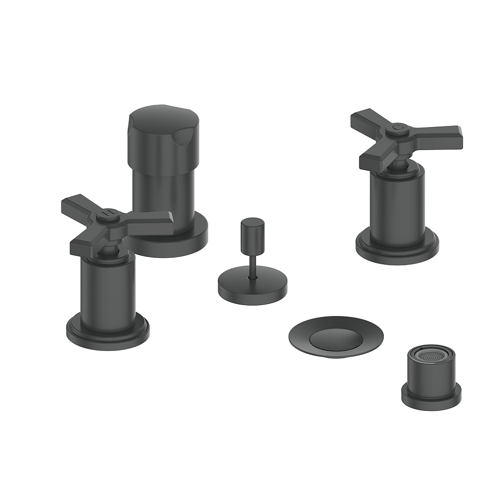 Vogt Zehn Bidet - 3-Spoke Handle (Z3) / Matte Black