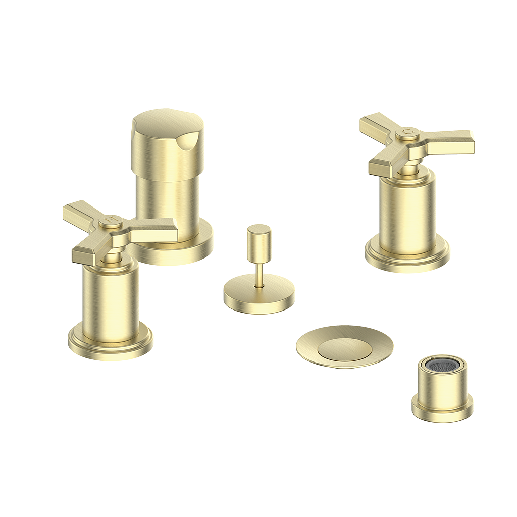 Vogt Zehn Bidet - 3-Spoke Handle (Z3) / Brushed Gold