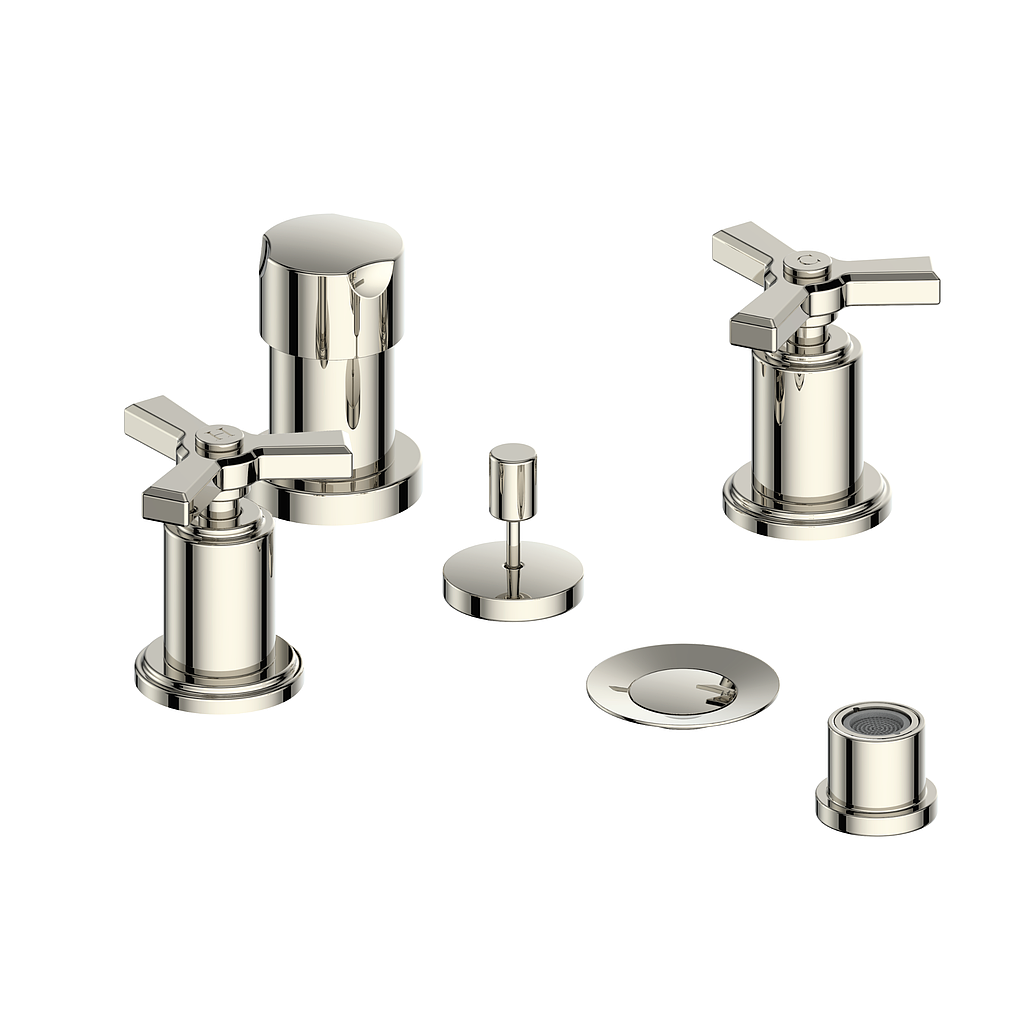 Vogt Zehn Bidet - 3-Spoke Handle (Z3) / Polished Nickel