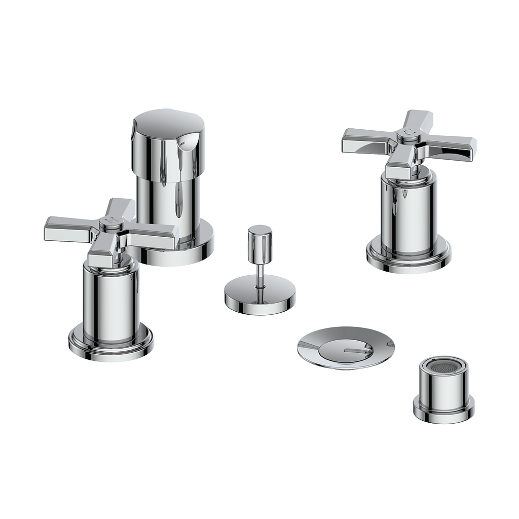Vogt Zehn Bidet - 4-Spoke Handle (Z4) / Chrome