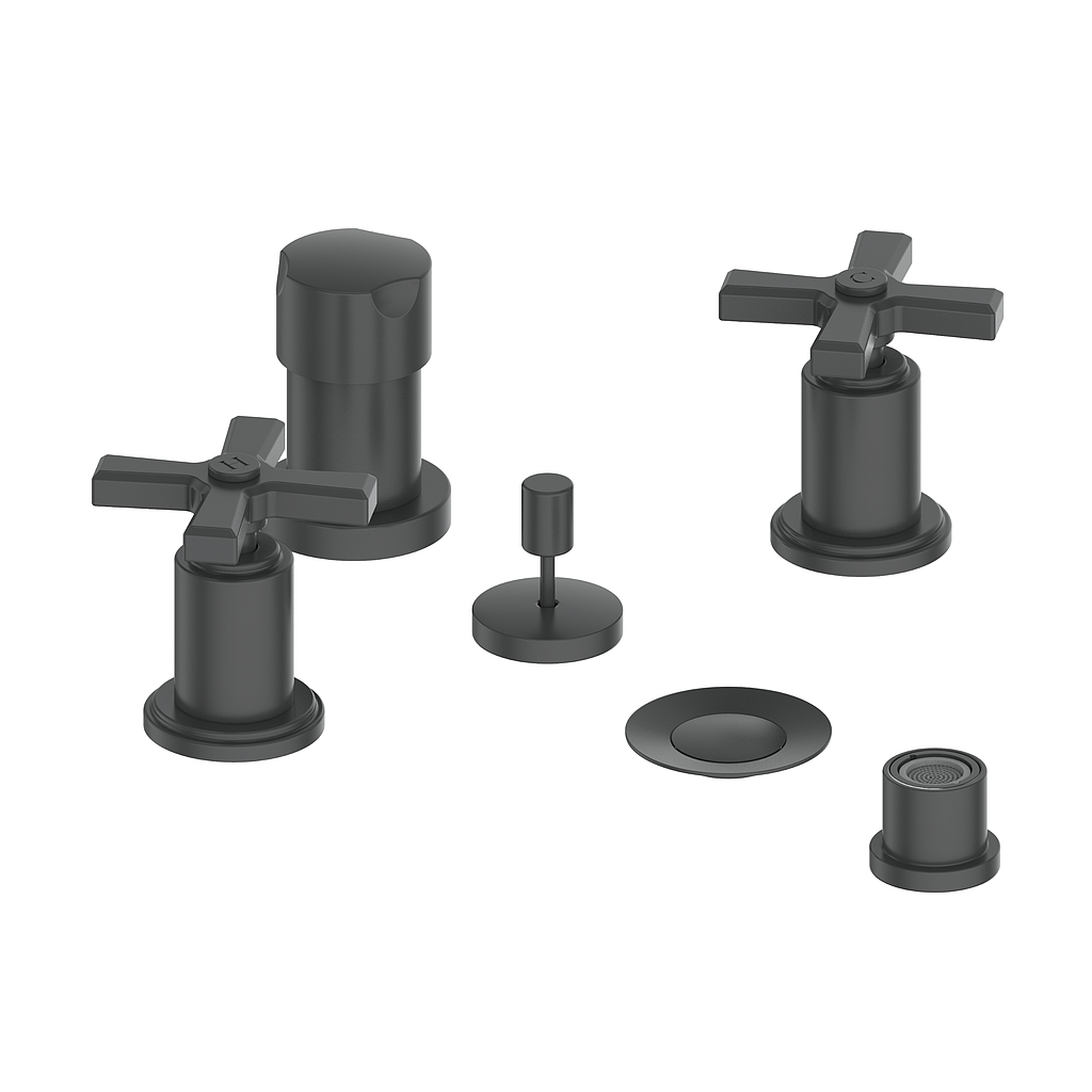 Vogt Zehn Bidet - 4-Spoke Handle (Z4) / Matte Black
