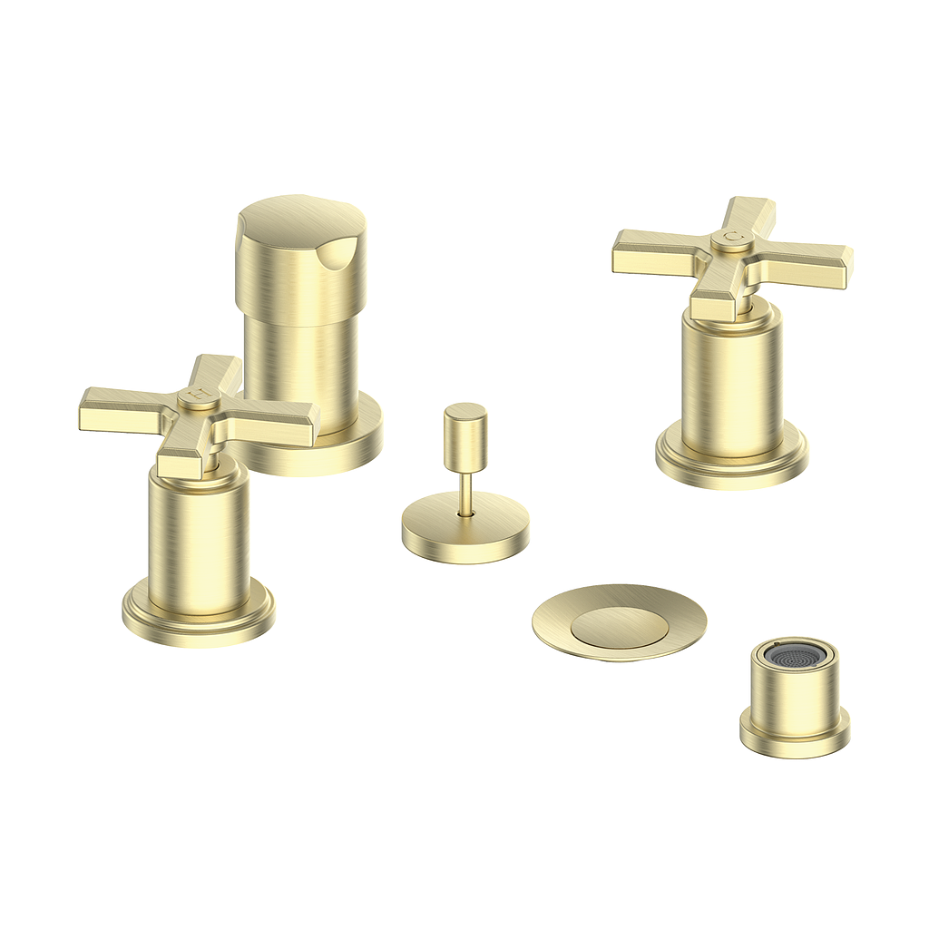 Vogt Zehn Bidet - 4-Spoke Handle (Z4) / Brushed Gold