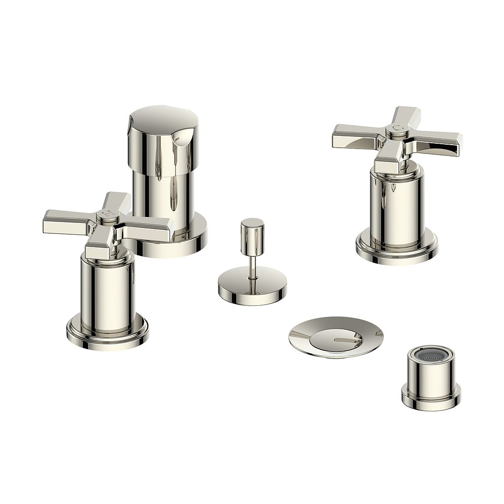 Vogt Zehn Bidet - 4-Spoke Handle (Z4) / Polished Nickel