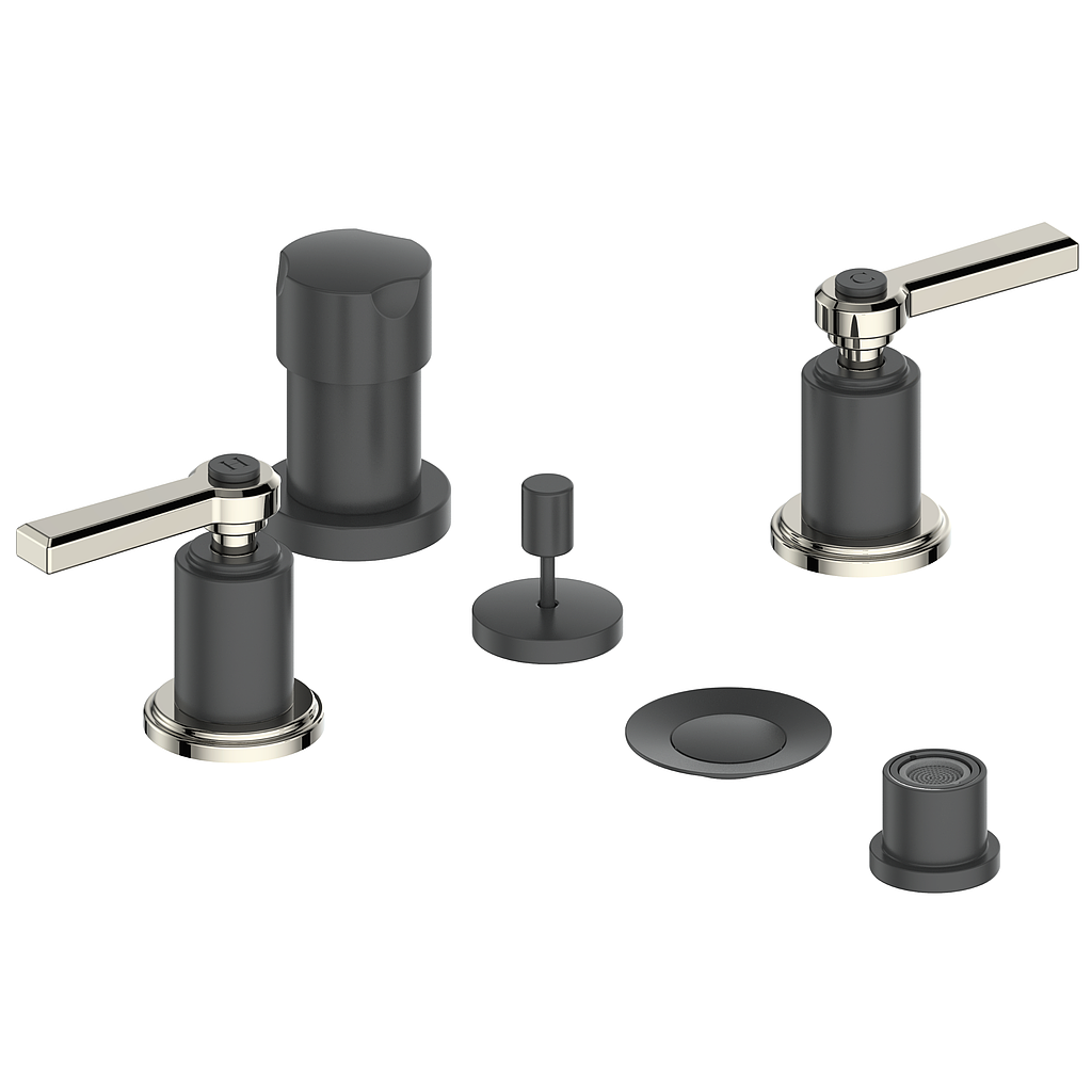 Vogt Zehn Bidet - Lever Handle (Z1) / Polished Nickel/Matte Black