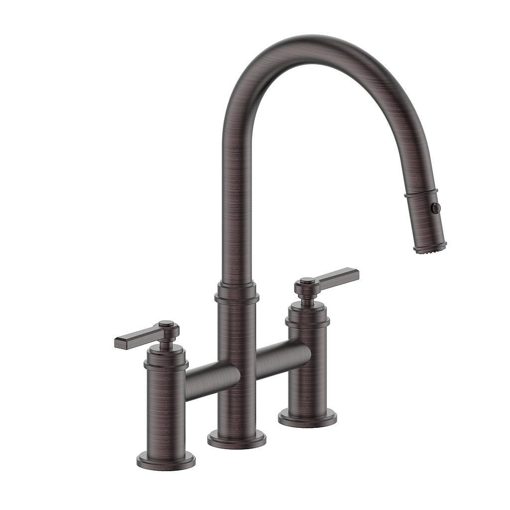 Vogt Zehn Bridge Kitchen Faucet - Lever Handle (Z1) / Antique Bronze