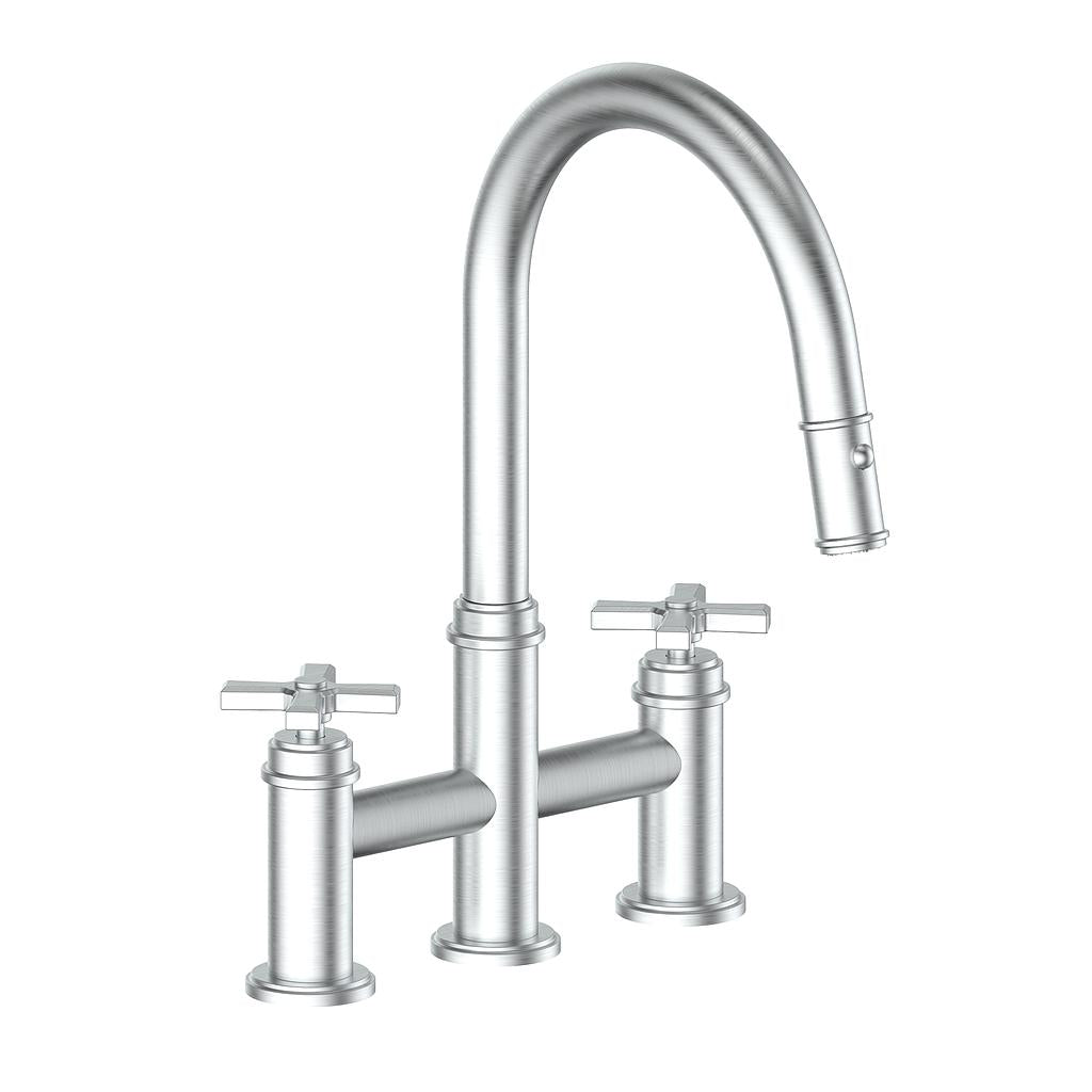 Vogt Zehn Bridge Kitchen Faucet - 4-Spoke Handle (Z4) / Stainless Steel