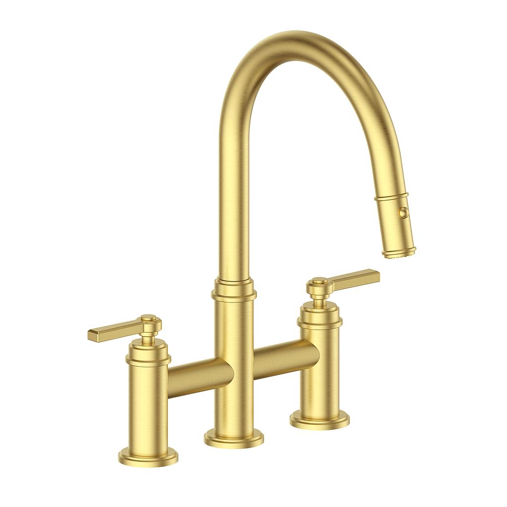 Vogt Zehn Bridge Kitchen Faucet - Lever Handle (Z1) / Brushed Gold