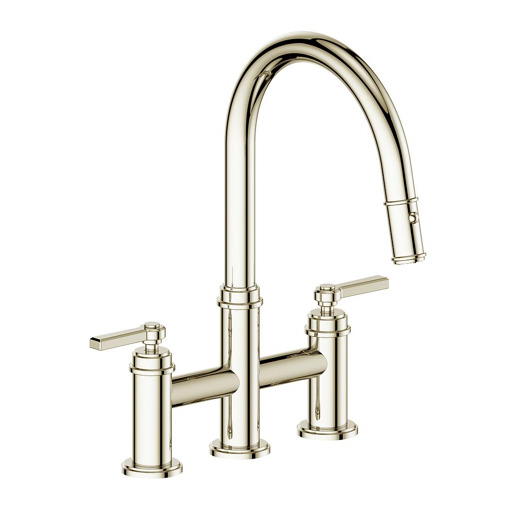 Vogt Zehn Bridge Kitchen Faucet - Lever Handle (Z1) / Polished Nickel