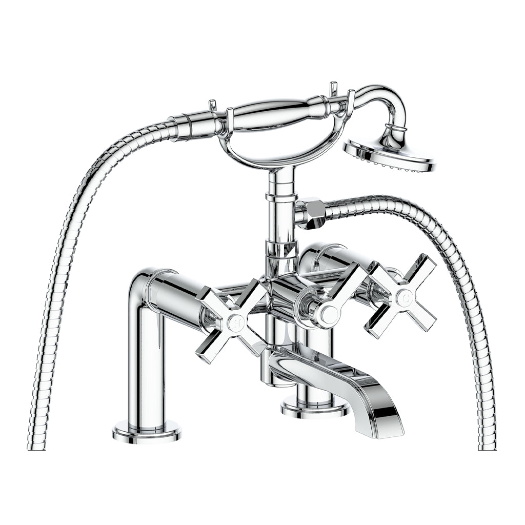 Vogt Zehn Deck Mount Tub Filler - 4-Spoke Handle (Z4) / Chrome