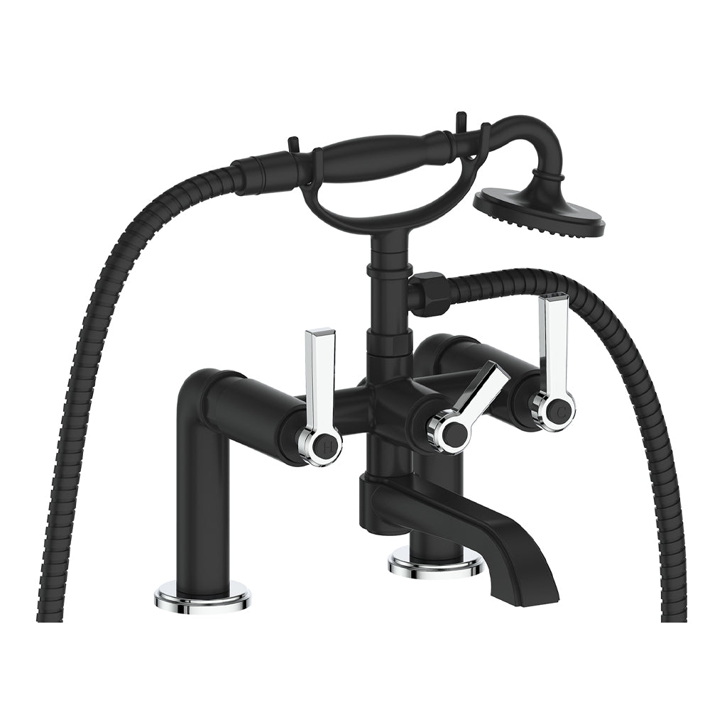 Vogt Zehn Deck Mount Tub Filler - Lever Handle (Z1) / Chrome/Matte Black