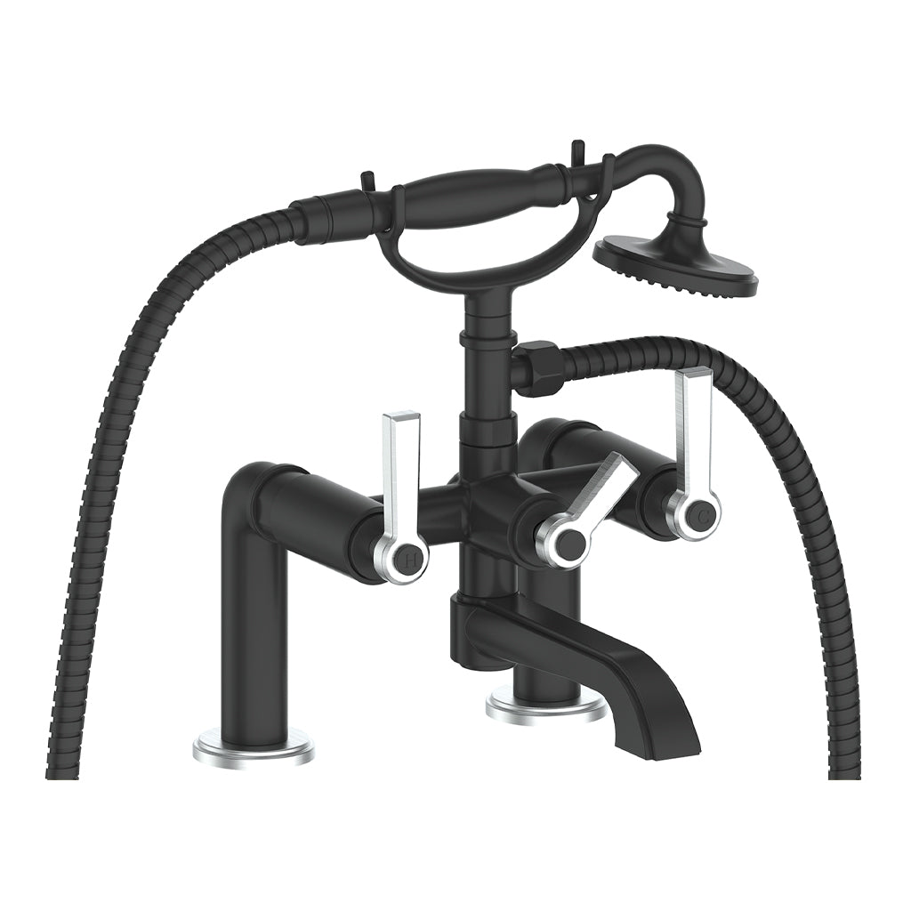 Vogt Zehn Deck Mount Tub Filler - Lever Handle (Z1) / Stainless Steel/Matte Black