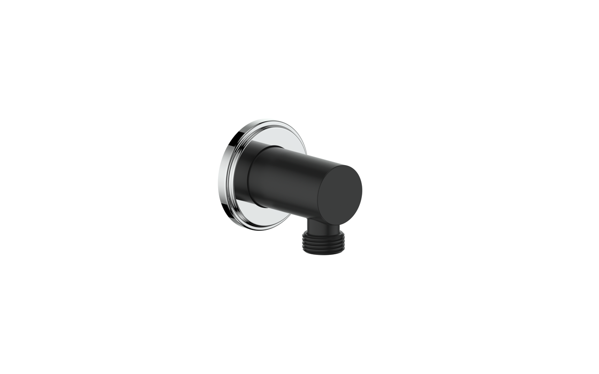 Vogt Zehn Elbow Connector - Chrome/Matte Black