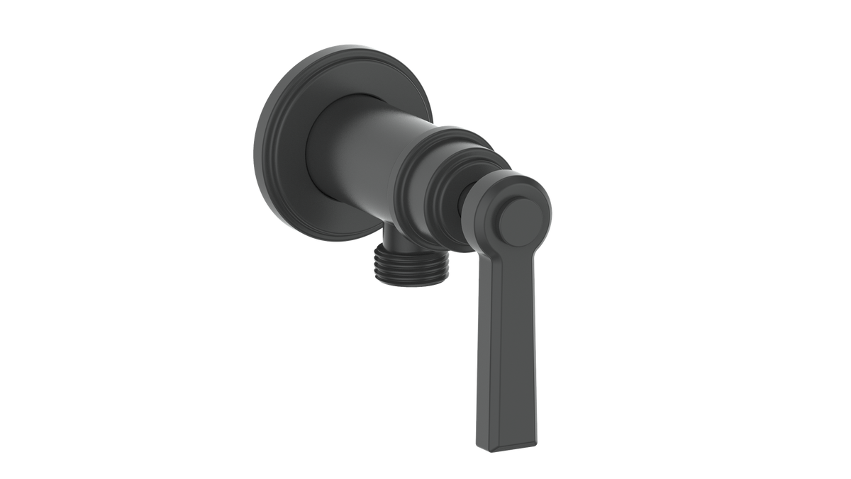Vogt Zehn Elbow Connector with Shut-Off - Lever Handle (Z1) / Matte Black