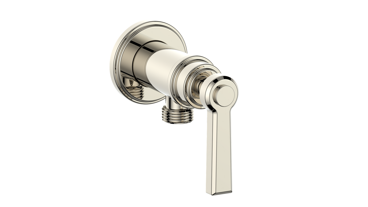 Vogt Zehn Elbow Connector with Shut-Off - Lever Handle (Z1) / Polished Nickel