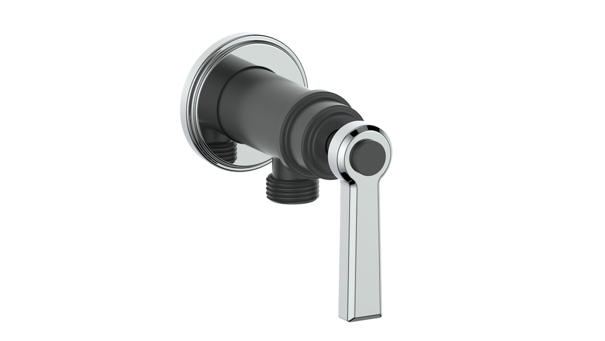 Vogt Zehn Elbow Connector with Shut-Off - Lever Handle (Z1) / Chrome/Matte Black