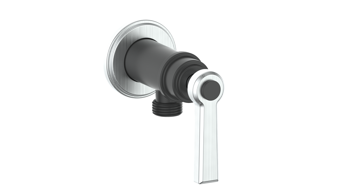 Vogt Zehn Elbow Connector with Shut-Off - Lever Handle (Z1) / Stainless Steel/Matte Black