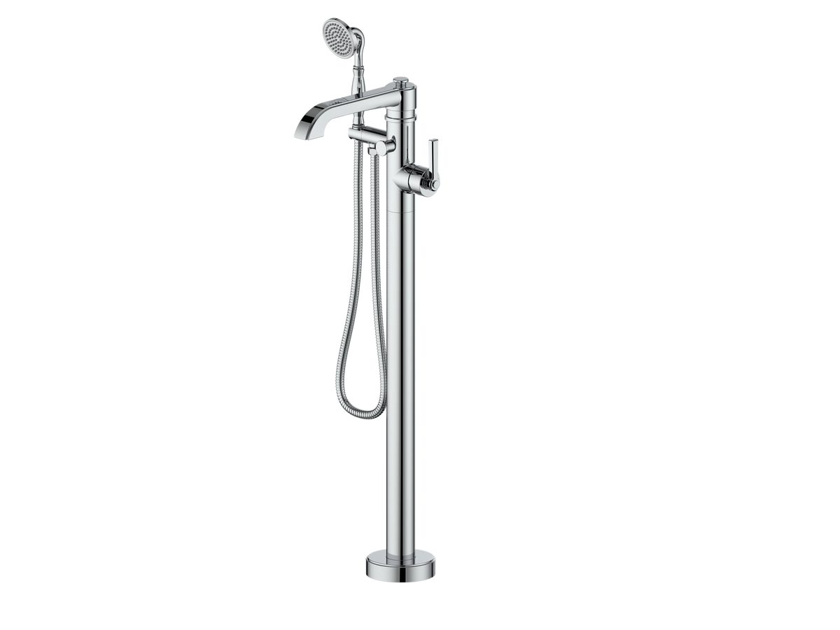 Vogt Zehn Floor Mount Tub Filler - Chrome