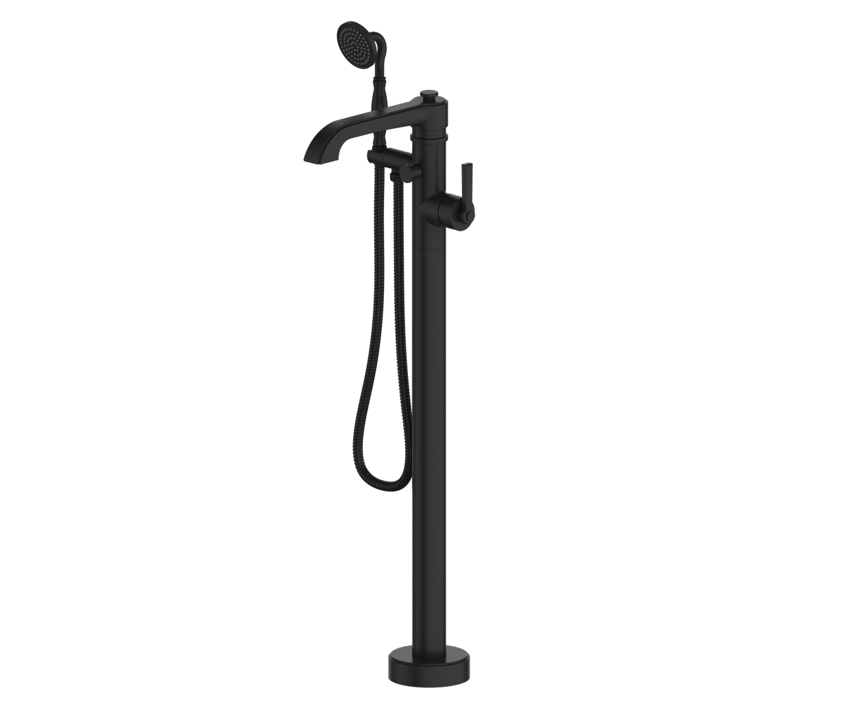 Vogt Zehn Floor Mount Tub Filler - Matte Black