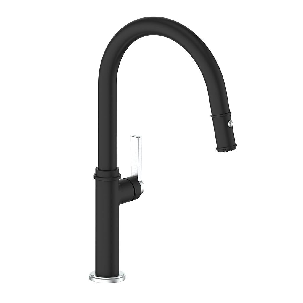 Vogt Zehn Kitchen Faucet - Stainless Steel/Matte Black