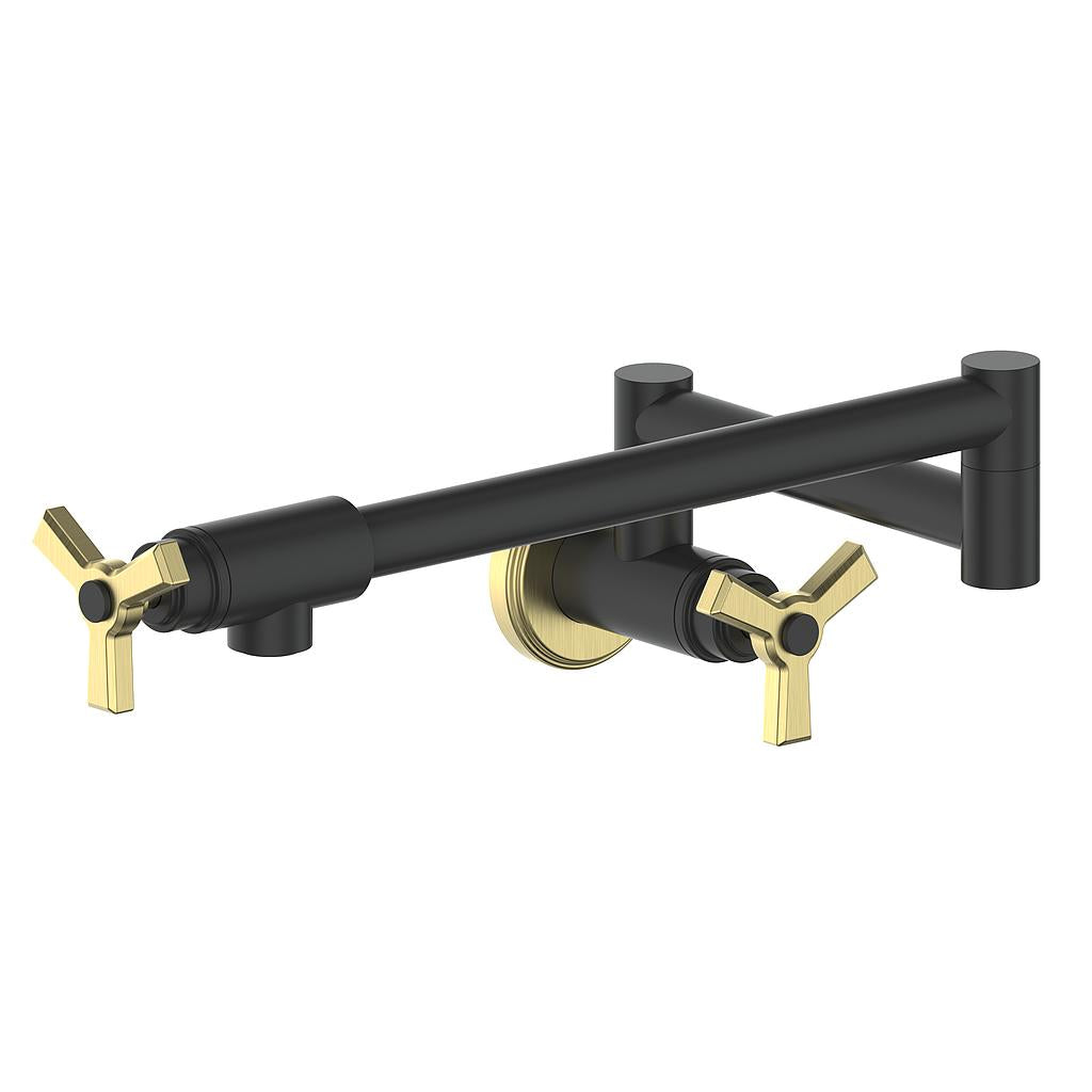 Vogt Zehn Pot Filler - 3-Spoke Handle (Z3) / Brushed Gold/Matte Black