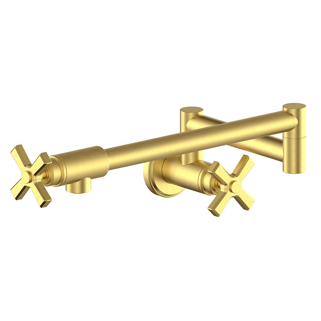 Vogt Zehn Pot Filler - 4-Spoke Handle (Z4) / Brushed Gold