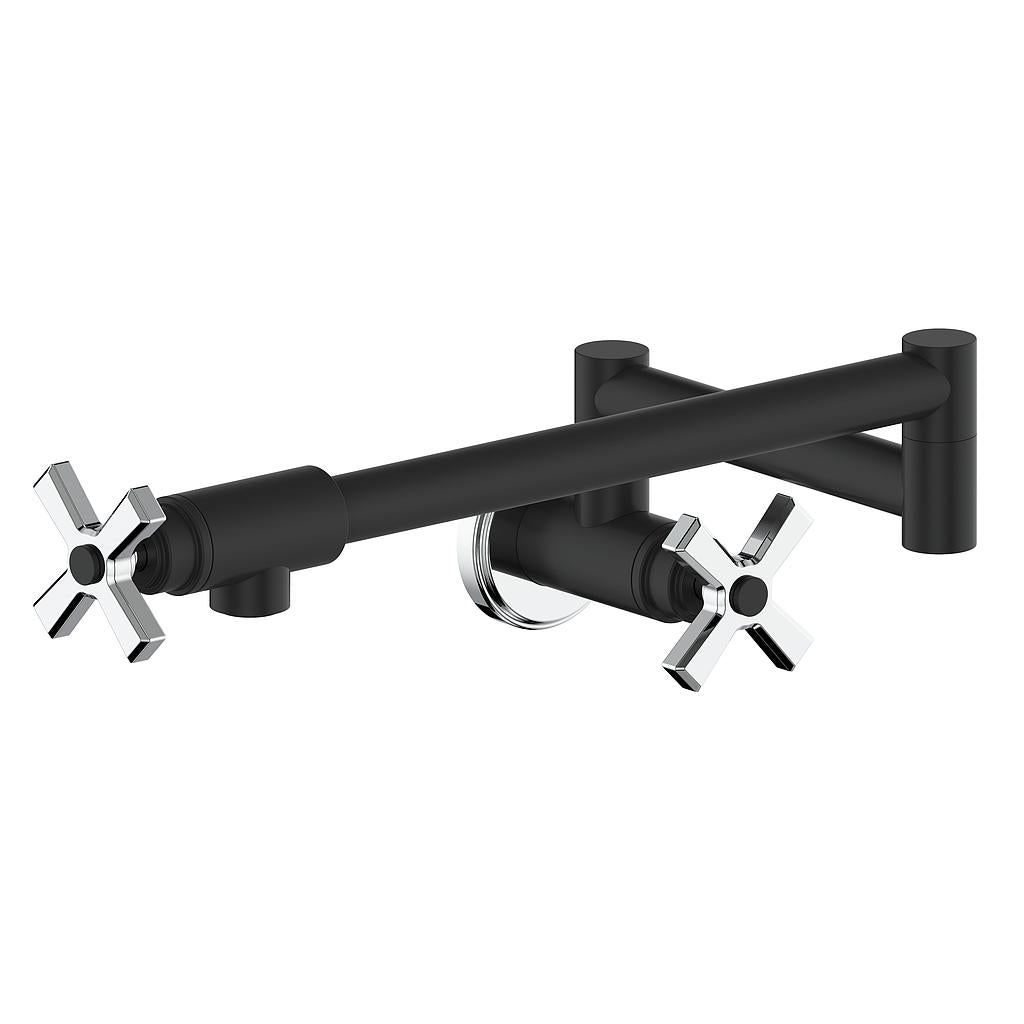 Vogt Zehn Pot Filler - 4-Spoke Handle (Z4) / Chrome/Matte Black