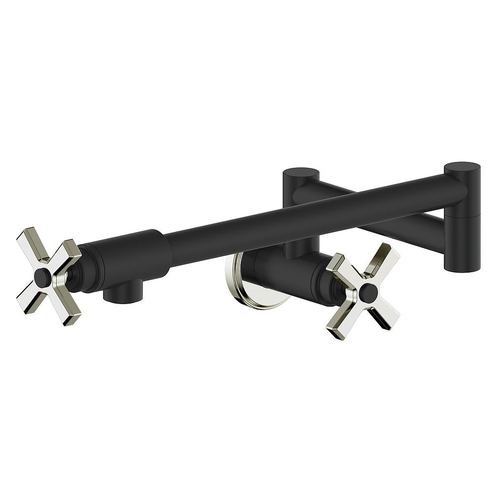 Vogt Zehn Pot Filler - 4-Spoke Handle (Z4) / Polished Nickel/Matte Black