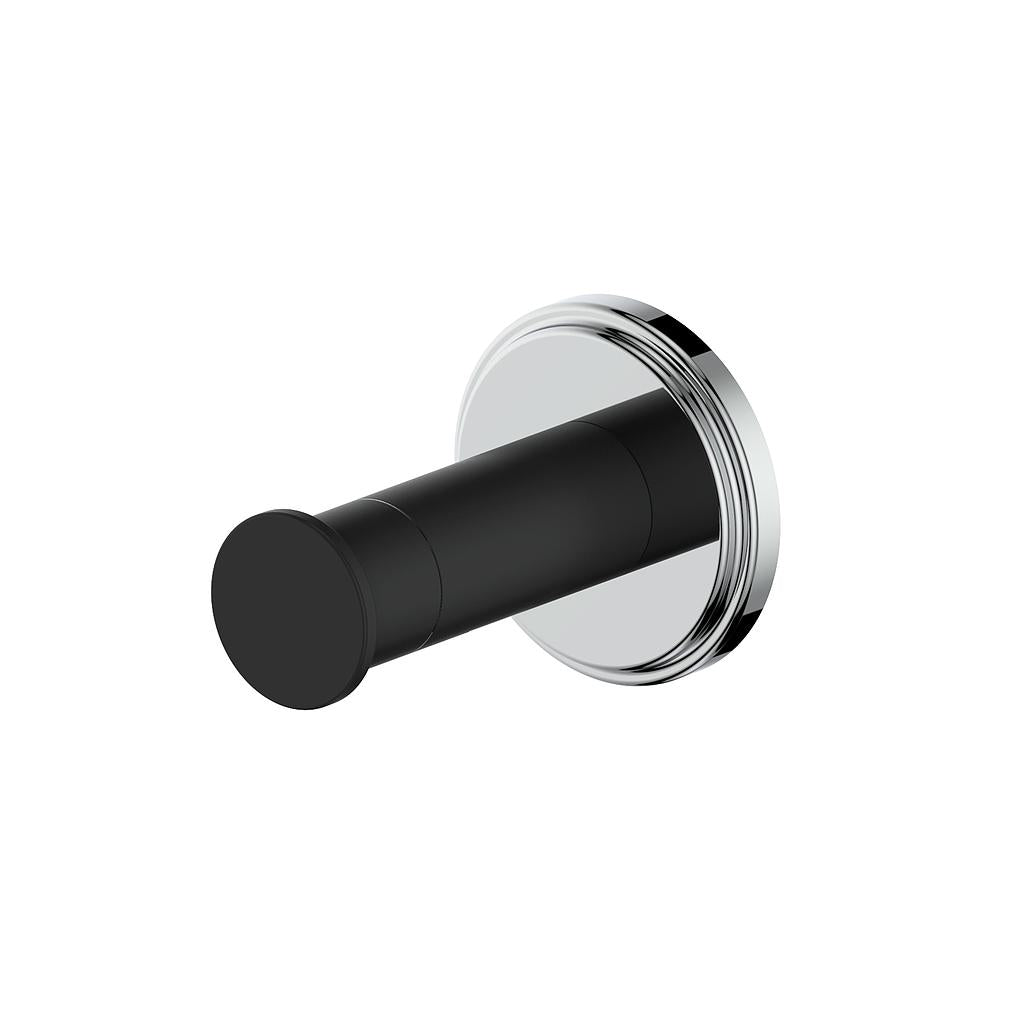 Vogt Zehn Robe Hook - Chrome/Matte Black