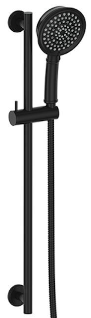 Vogt Zehn Sliding Shower Bar with Hand Shower - Matte Black