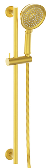 Vogt Zehn Sliding Shower Bar with Hand Shower - Brushed Gold